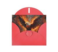 WHJSHOP Carte de vœux rouge avec motif aigle brûlant, parfaite pour la Saint-Valentin, un anniversaire de mariage et des invitations de fête
