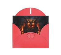 WHJSHOP Carte de vœux rouge avec motif hibou brûlant, parfaite pour la Saint-Valentin, un anniversaire de mariage et des invitations de fête