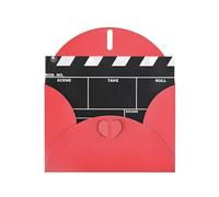 WHJSHOP Carte de vœux rouge classique avec motif noir 10,2 x 15,2 cm pour Noël, anniversaire d'enfant, Saint-Valentin, anniversaire de mariage et invitations de fête