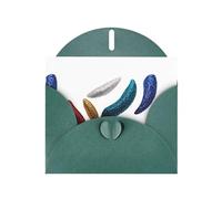 WHJSHOP Carte de vœux vert foncé avec impression pailletée, parfaite pour la Saint-Valentin, un anniversaire de mariage et des invitations de fête