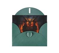 WHJSHOP Carte de vœux vert foncé avec motif hibou brûlant, parfaite pour la Saint-Valentin, un anniversaire de mariage et des invitations de fête