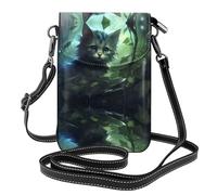 WHJSHOP Cat In The Vine Picture Petit sac à bandoulière en cuir pour femme, imperméable et durable