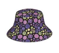 WHJSHOP Chapeau bob réfléchissant imprimé à pois colorés pour hommes et femmes, décontracté, noir