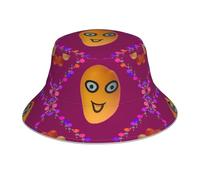 WHJSHOP Chapeau bob réfléchissant imprimé mangue smiley respirant pour homme et femme pour voyage, camping