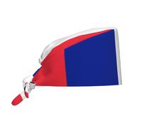 WHJSHOP Chapeau de chef pour homme et femme avec drapeau français - Pour soins chirurgicaux et infirmiers - Noir