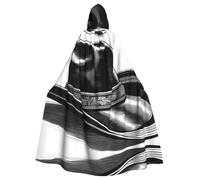 WHJSHOP Chapeau de cowboy noir bottes western image Halloween adulte cape à capuche sans fermeture éclair, confortable et durable pour les jeux de rôle