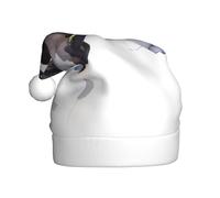 WHJSHOP Chapeau de Noël en peluche pour adulte avec imprimé aquarelle de vache et de marguerite avec toucher doux pour les fêtes de vacances et les danses, adapté pour les hommes et les femmes