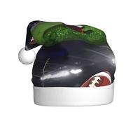 WHJSHOP Chapeau de Noël en peluche pour adulte avec imprimé football américain doux au toucher pour les fêtes de vacances et les danses, adapté pour les hommes et les femmes