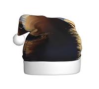 WHJSHOP Chapeau de Noël imprimé aigrettes au bord du lac pour adulte Convient pour Halloween, Noël et Nouvel An