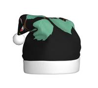 WHJSHOP Chapeau de Noël imprimé bégonia et hirondelle pour adulte, ce qui en fait un cadeau amusant et durable pour homme et femme