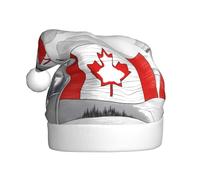WHJSHOP Chapeau de Noël imprimé drapeau canadien pour adulte, ce qui en fait un cadeau amusant et durable pour homme et femme