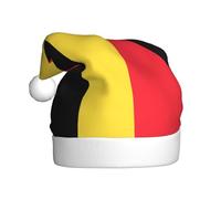 WHJSHOP Chapeau de Noël imprimé drapeau de la Belgique pour adulte Convient pour Halloween, Noël et Nouvel An
