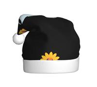 WHJSHOP Chapeau de Noël imprimé fleur coincée dans une pile de neige pour adulte, ce qui en fait un cadeau amusant et durable pour homme et femme