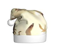 WHJSHOP Chapeau de Noël imprimé mouette sous le cocotier pour adulte, ce qui en fait un cadeau amusant et durable pour homme et femme
