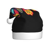 WHJSHOP Chapeau de Noël imprimé papillon coloré pour adulte, ce qui en fait un cadeau amusant et durable pour homme et femme