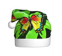 WHJSHOP Chapeau de Noël imprimé papillon coloré pour adulte, ce qui en fait un cadeau amusant et durable pour homme et femme