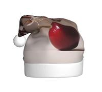 WHJSHOP Chapeau de Noël imprimé papillon sur cerise pour adulte, ce qui en fait un cadeau amusant et durable pour homme et femme