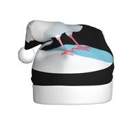 WHJSHOP Chapeau de Noël imprimé pigeon blanc mangeant un gâteau pour adulte, ce qui en fait un cadeau amusant et durable pour homme et femme