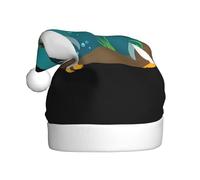 WHJSHOP Chapeau de Noël imprimé pingouins dans le monde sous-marin pour adulte, ce qui en fait un cadeau amusant et durable pour homme et femme