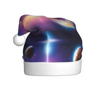 WHJSHOP Chapeau de Noël imprimé planètes dans l'univers pour adulte, ce qui en fait un cadeau amusant et durable pour homme et femme