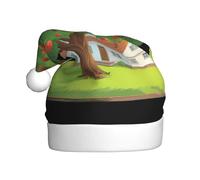 WHJSHOP Chapeau de Noël imprimé pommier à côté du chalet pour adulte pour hommes et femmes vêtements bandeau pour les occasions festives