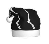 WHJSHOP Chapeau de Noël imprimé squelette mangeant du pain pour adulte, ce qui en fait un cadeau amusant et durable pour homme et femme