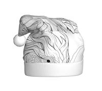 WHJSHOP Chapeau de Noël imprimé tête de poulet vue latérale pour adulte pour homme et femme vêtements bandeau pour occasions festives