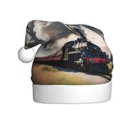 WHJSHOP Chapeau de Noël imprimé train à vapeur nuages pour adulte, ce qui en fait un cadeau amusant et durable pour homme et femme