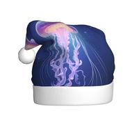 WHJSHOP Chapeau de Noël lumineux imprimé méduse pour adulte, ce qui en fait un cadeau amusant et durable pour homme et femme