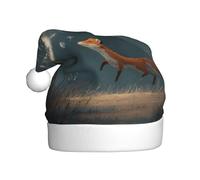 WHJSHOP Chapeau de Noël pour adulte avec imprimé pissenlits The Fox Who Chased - Convient pour Halloween, Noël et Nouvel An
