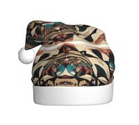 WHJSHOP Chapeau de Noël rectangulaire imprimé mandala pour adulte pour homme et femme vêtements bandeau pour les occasions festives