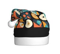 WHJSHOP Chapeau de Noël rétro imprimé fragments pour adultes pour hommes et femmes vêtements bandeau pour les occasions festives