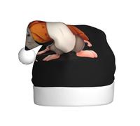 WHJSHOP Chapeau de Noël timide imprimé petite souris pour adulte, ce qui en fait un cadeau amusant et durable pour homme et femme
