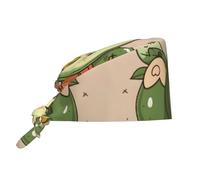WHJSHOP Chapeau de travail respirant avec impression d'avocat mignon pour chef, infirmière, spa, soins du visage, fitness noir