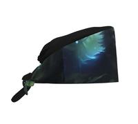 WHJSHOP Chapeau de Travail Respirant Chat dans la Vigne Imprimé pour Chef Soins du Visage Fitness Noir