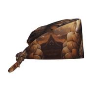 WHJSHOP Chapeau de travail respirant Pangolin avec impression parentale pour chef, infirmière, spa, soins du visage, fitness Noir