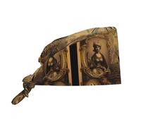 WHJSHOP Chapeau de travail respirant pour chef, infirmière, spa, soins du visage, remise en forme - Noir