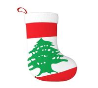 WHJSHOP Chaussettes de Noël décoratives avec drapeau du Liban pour décoration de Noël, Halloween, Noël et Nouvel An