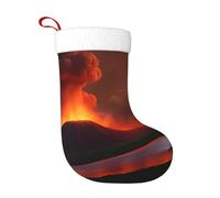 WHJSHOP Chaussettes de Noël décoratives Kilauea à motif volcan en éruption pour Halloween, Noël et Nouvel An