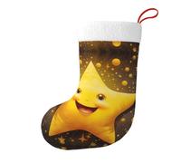 Whjshop Chaussettes de Noël imprimées double face avec motif « Big Star Among The Stars » pour décoration d'intérieur de grande capacité