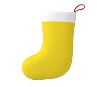 Whjshop Chaussettes de Noël imprimées double face jaune pâle pour décoration d'intérieur de grande capacité