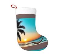 WHJSHOP Chaussettes décoratives de Noël avec impression coucher de soleil doré pour Halloween, Noël et Nouvel An