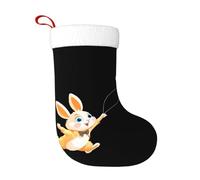 WHJSHOP Chaussettes décoratives de Noël avec imprimé lapin volant un cerf-volant pour décoration d'Halloween, Noël et Nouvel An