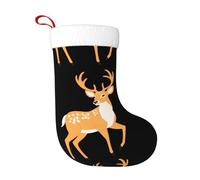 WHJSHOP Chaussettes décoratives de Noël avec motifs de cerfs frères et sœurs pour décoration d'Halloween, Noël et Nouvel An