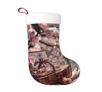 WHJSHOP Chaussettes décoratives de Noël avec motifs de pétales de thé de l'après-midi pour Halloween, Noël et Nouvel An