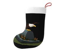 Whjshop Chaussettes décoratives de Noël motif aigle sur la tombe pour remplir de petits cadeaux tels que des bonbons et des petits jouets