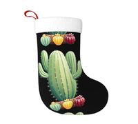 WHJSHOP Chaussettes décoratives de Noël motif cactus avec des fruits pour décoration d'Halloween, Noël et Nouvel An