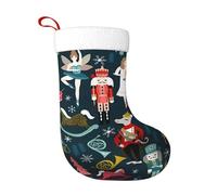 WHJSHOP Chaussettes décoratives de Noël pour femme, motif casse-noisette, ballet, danse de Noël, douces et légères, ne se décolorent pas, adaptées pour Halloween, les fêtes de fin d'année, les