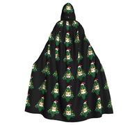 WHJSHOP Christmas Tree Kitten Picture Halloween Cape à capuche pour homme et femme