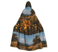 WHJSHOP Chrysanthemums on the Prairie Prints Cape à capuche pour adulte sans fermeture éclair, confortable et durable pour les jeux de rôle